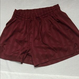 Abercrombie & Fitch Red Athletic Shorts Elastic Waist